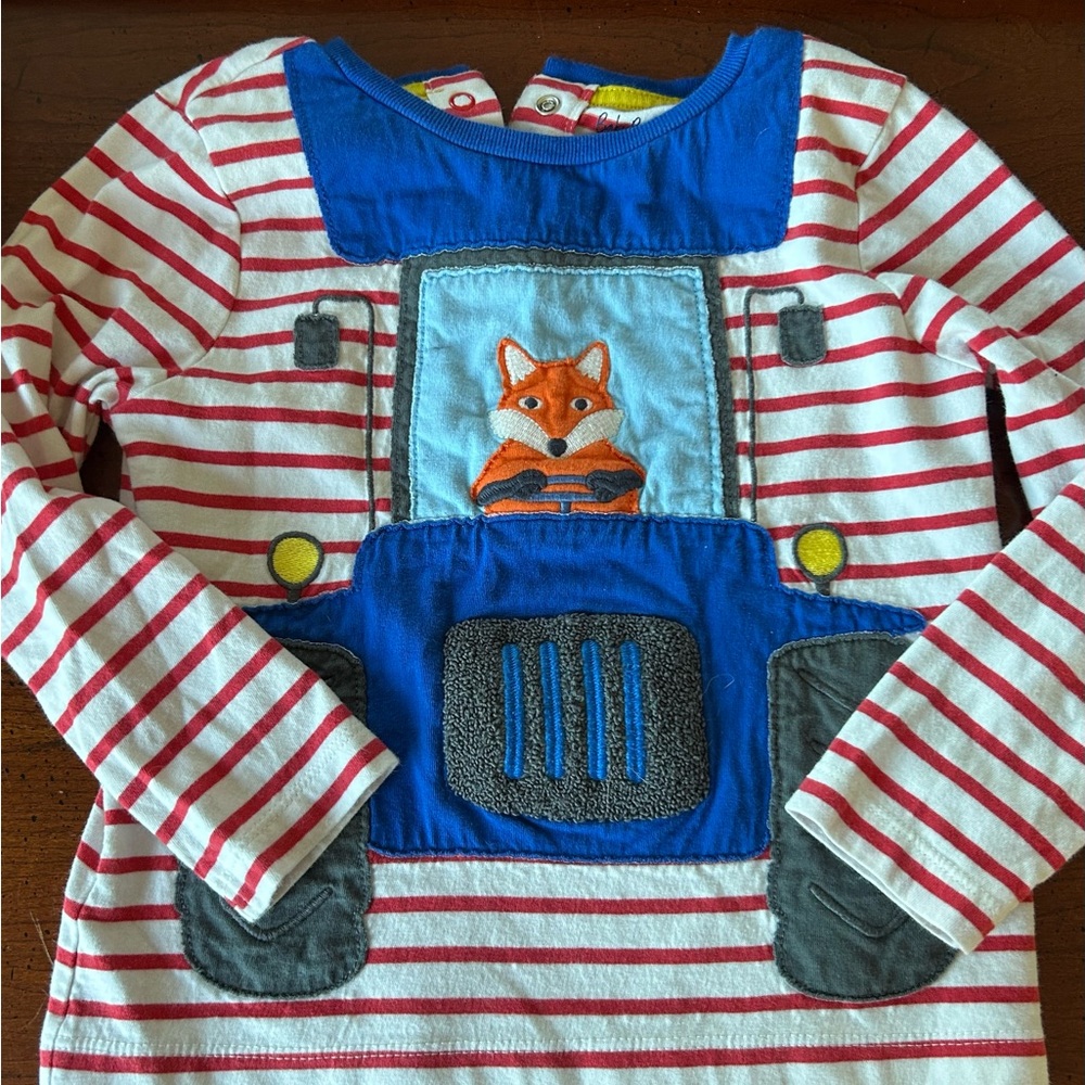 Baby Boden 3/4 fox and tractor longsleeve